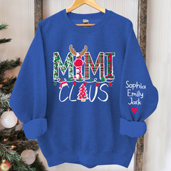 Lofaris Personalized Mimi Claus Merry Christmas Sweatshirt