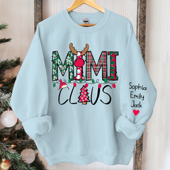 Lofaris Personalized Mimi Claus Merry Christmas Sweatshirt