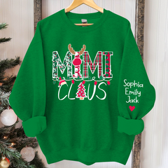 Lofaris Personalized Mimi Claus Merry Christmas Sweatshirt