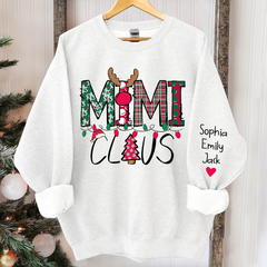 Lofaris Personalized Mimi Claus Merry Christmas Sweatshirt