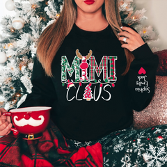Lofaris Personalized Mimi Claus Merry Christmas Sweatshirt