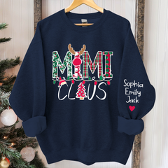 Lofaris Personalized Mimi Claus Merry Christmas Sweatshirt