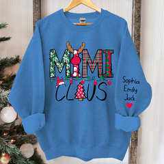 Lofaris Personalized Mimi Claus Merry Christmas Sweatshirt