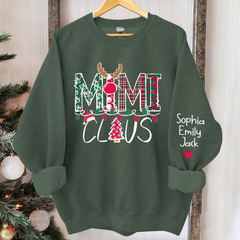 Lofaris Personalized Mimi Claus Merry Christmas Sweatshirt