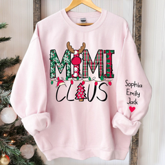 Lofaris Personalized Mimi Claus Merry Christmas Sweatshirt