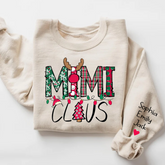 Lofaris Personalized Mimi Claus Merry Christmas Sweatshirt