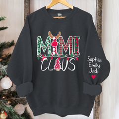 Lofaris Personalized Mimi Claus Merry Christmas Sweatshirt