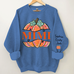 Lofaris Personalized Mimi Color Fall Pumpkin Sweatshirt