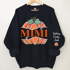 Lofaris Personalized Mimi Color Fall Pumpkin Sweatshirt