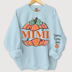 Lofaris Personalized Mimi Color Fall Pumpkin Sweatshirt