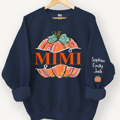 Lofaris Personalized Mimi Color Fall Pumpkin Sweatshirt