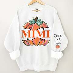 Lofaris Personalized Mimi Color Fall Pumpkin Sweatshirt