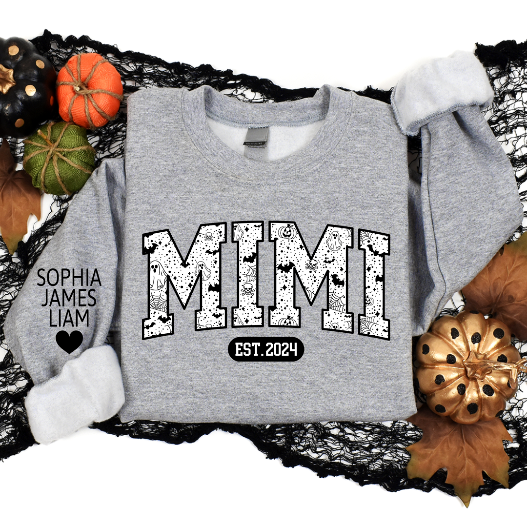 Lofaris Personalized Mimi Est Halloween Grandkids Sweatshirt