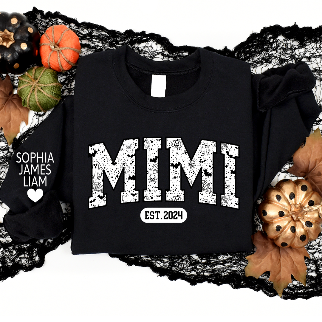 Lofaris Personalized Mimi Est Halloween Grandkids Sweatshirt