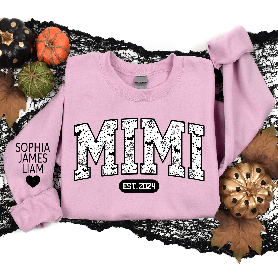 Lofaris Personalized Mimi Est Halloween Grandkids Sweatshirt