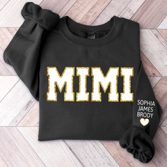 Lofaris Personalized Mimi Glitter Custom Grandma And Kids TH Sweatshirt