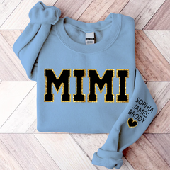Lofaris Personalized Mimi Glitter Custom Grandma And Kids TH Sweatshirt