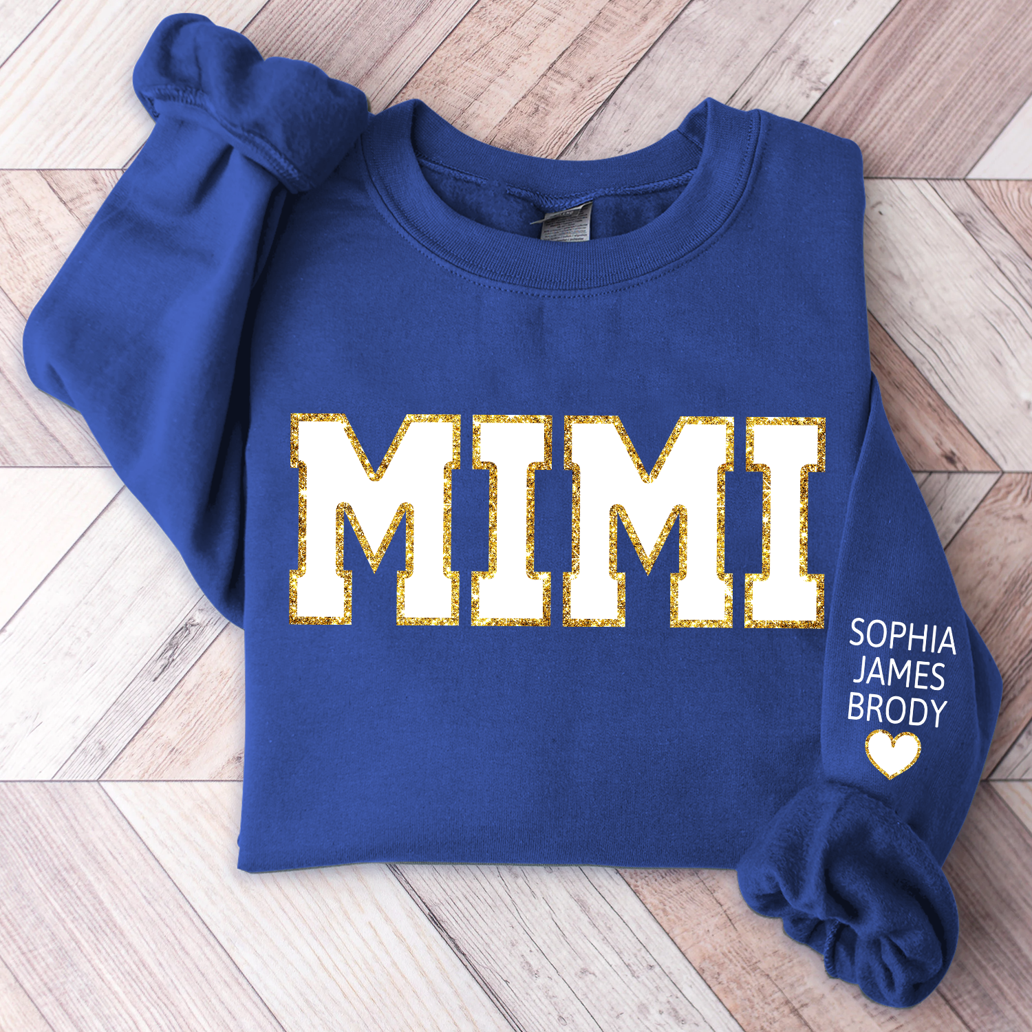 Lofaris Personalized Mimi Glitter Custom Grandma And Kids TH Sweatshirt