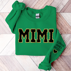 Lofaris Personalized Mimi Glitter Custom Grandma And Kids TH Sweatshirt
