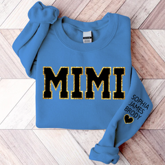 Lofaris Personalized Mimi Glitter Custom Grandma And Kids TH Sweatshirt