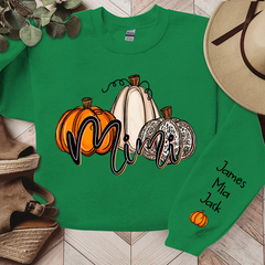 Lofaris Personalized Mimi Grandma Pumpkins Autumn Sweatshirt
