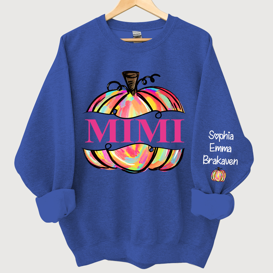 Lofaris Personal Mimi Painted Pumpkin Autumn Sweatshirt