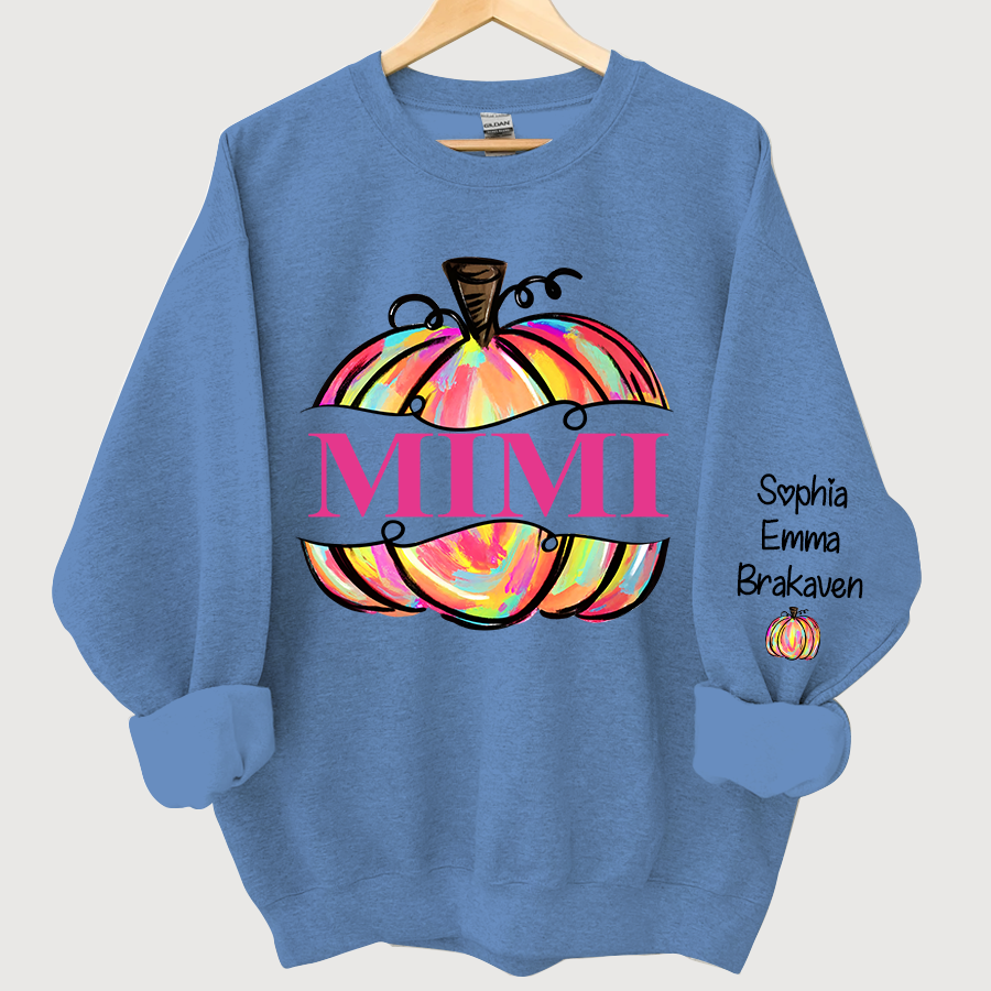 Lofaris Personal Mimi Painted Pumpkin Autumn Sweatshirt