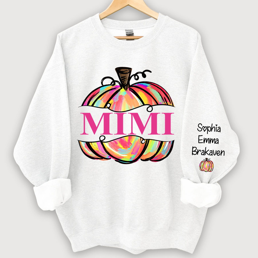 Lofaris Personal Mimi Painted Pumpkin Autumn Sweatshirt