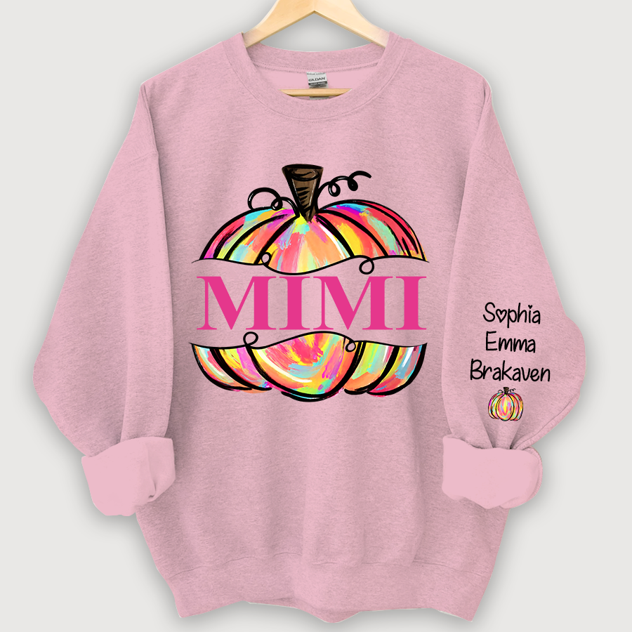 Lofaris Personal Mimi Painted Pumpkin Autumn Sweatshirt