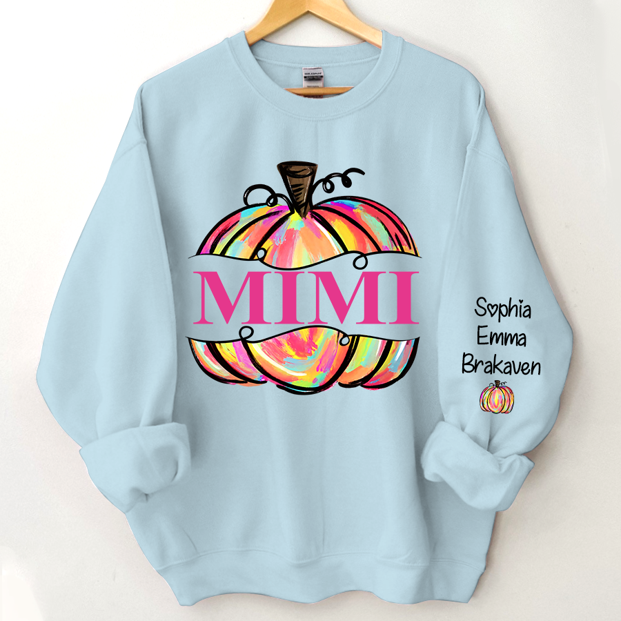 Lofaris Personal Mimi Painted Pumpkin Autumn Sweatshirt