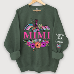 Lofaris Personalized Mimi Painted Pumpkin Autumn Sweatshirt