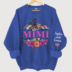 Lofaris Personalized Mimi Painted Pumpkin Autumn Sweatshirt