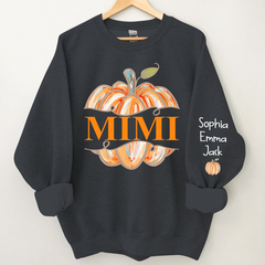 Lofaris Personalized Mimi Watercolor Pumpkin Sweatshirt