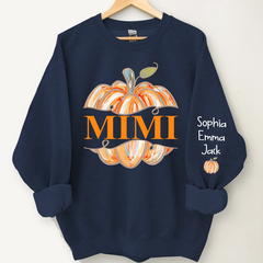 Lofaris Personalized Mimi Watercolor Pumpkin Sweatshirt