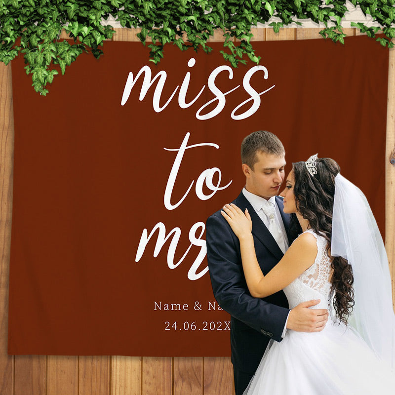 Lofaris Personalized Simple Solid Color Wedding Backdrop Decor