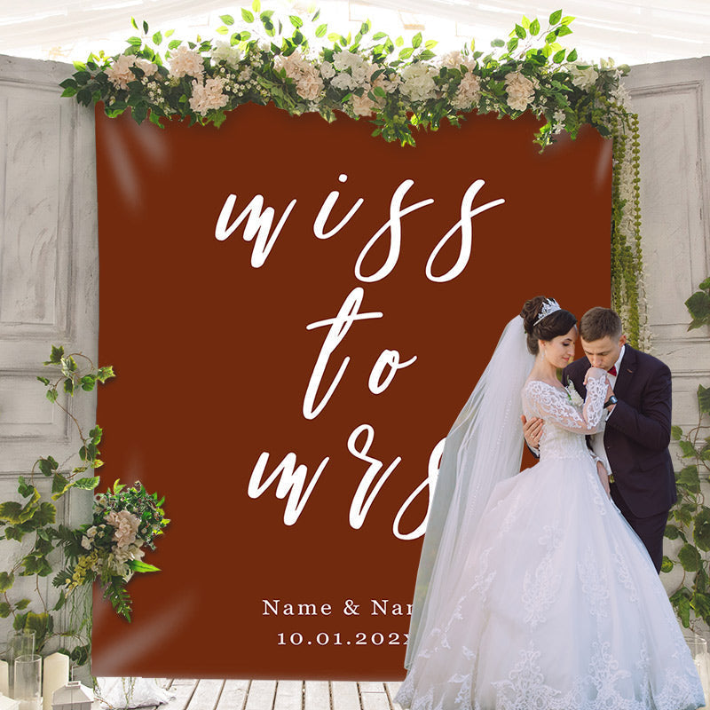 Lofaris Personalized Simple Solid Color Wedding Backdrop Decor