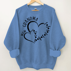 Lofaris Personalized Mom Grandma Hearts Love Sweatshirt