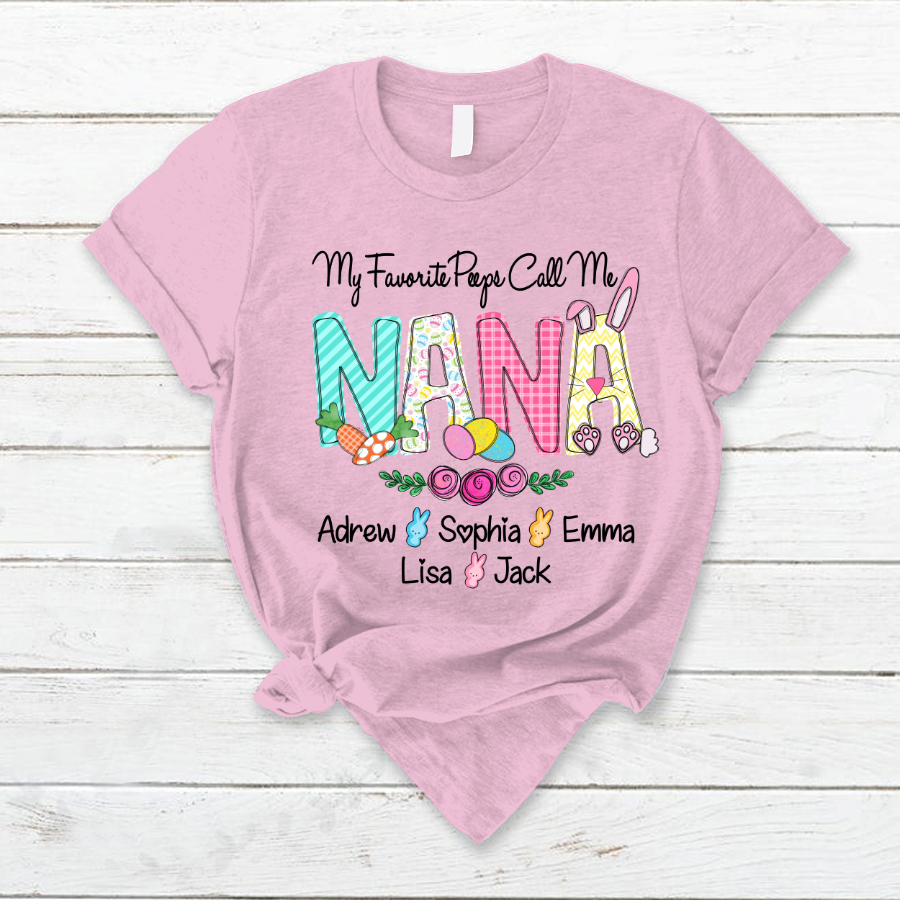 Lofaris Personalized My Favorite Peeps Easter Bunny T-Shirt