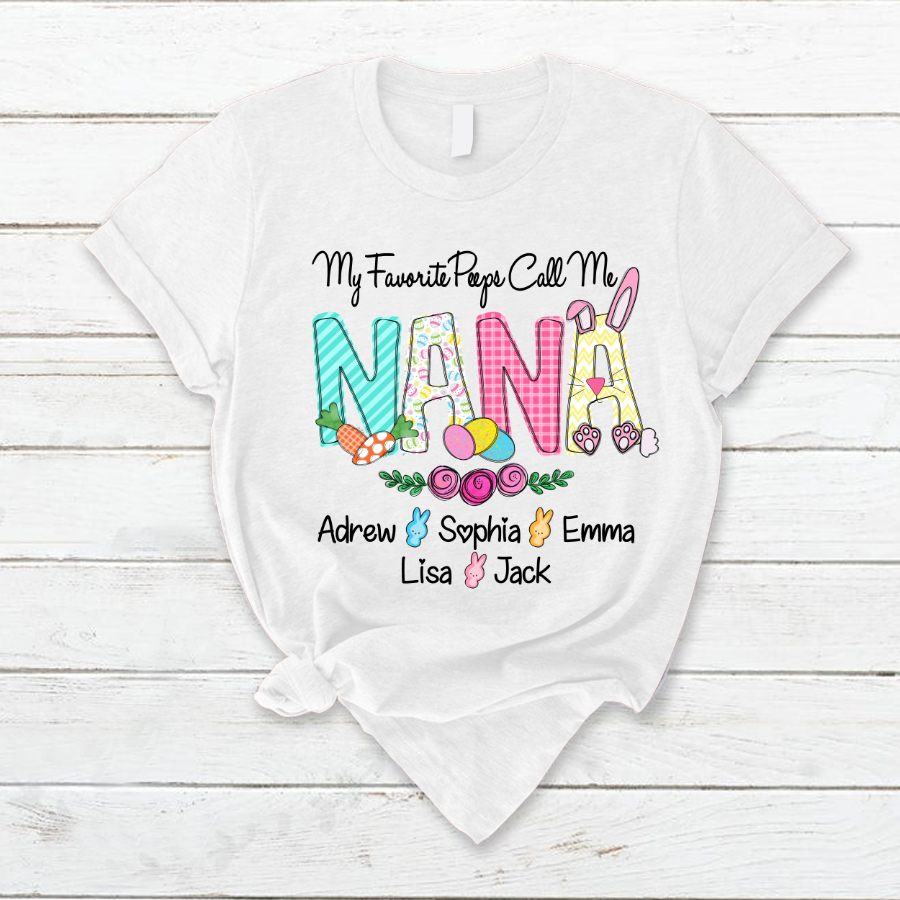 Lofaris Personalized My Favorite Peeps Easter Bunny T-Shirt