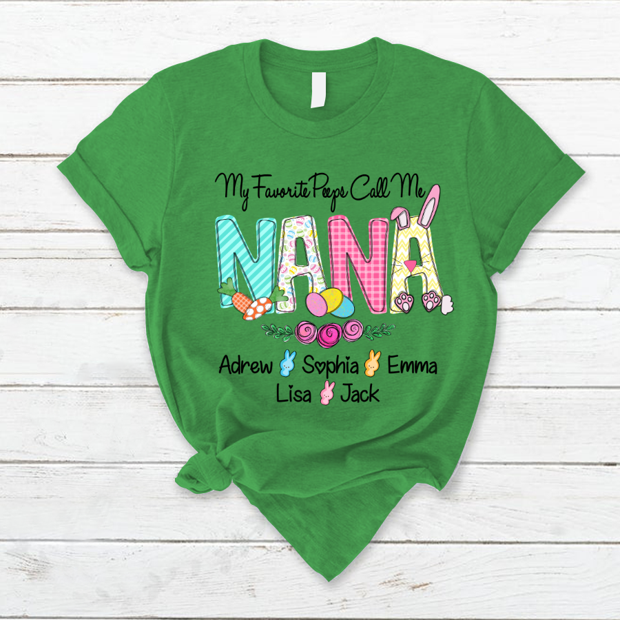 Lofaris Personalized My Favorite Peeps Easter Bunny T-Shirt
