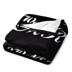Lofaris Personalized Name Black Text Simple Snuggly Blanket