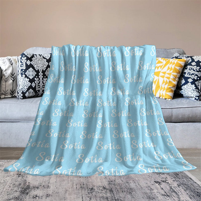 Lofaris Personalized Name Blanket Abstract Ground For Gift