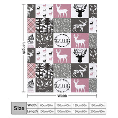 Lofaris Personalized Name Elk Woodland Animal Warm Blanket
