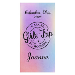 Lofaris Personalized Name Girls Trip In Progress Beach Towel