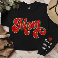 Lofaris Mom Glitter Christmas Custom With Kids Gift For TH Sweatshirt