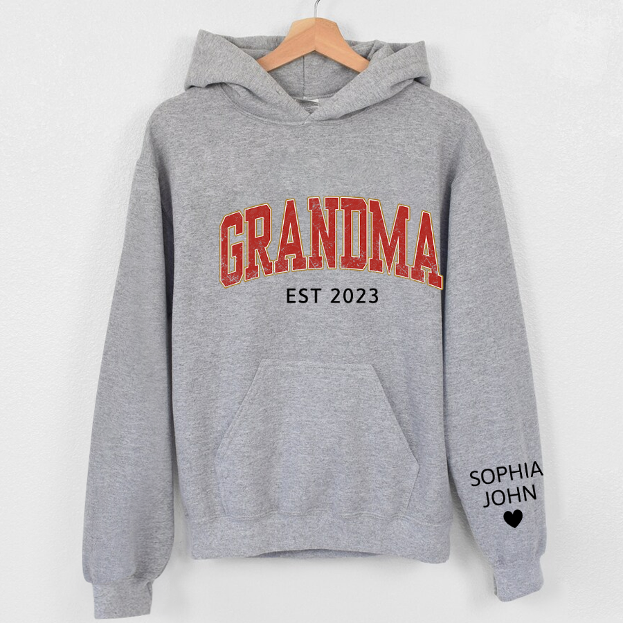 Lofaris Personalized Name Grandma Est Years Gift Hoodie