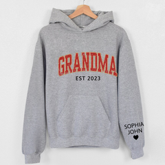 Lofaris Personalized Name Grandma Est Years Gift Hoodie
