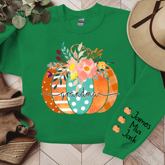 Lofaris Personalized Name Grandma Pumpkin Autumn Sweatshirt