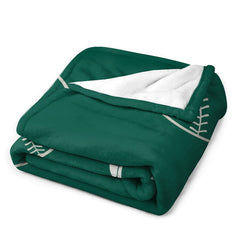 Lofaris Personalized Name Green Baseball Sports Style Blanket
