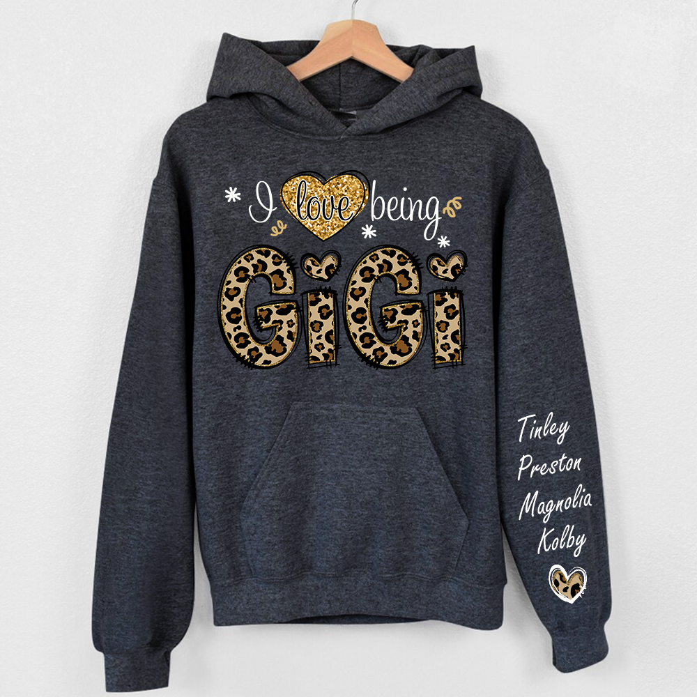 Lofaris Personalized Name I Love Being Gigi Gift Hoodie